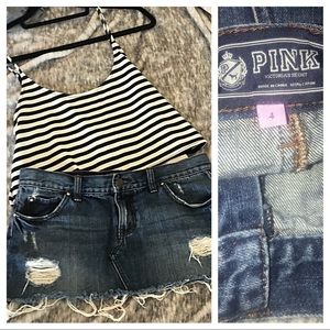 Pink by VS Denim Mini Skirt 💕